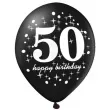 balony 50 urodziny czarno zlote partypal 12 6 szt