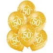 balony 50 urodziny metaliczne zlote belbal 12 6 szt