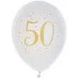 balony 50 urodziny pastel biale santex 9 8 szt