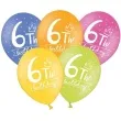 balony 6 my 6th birthday mix 12 strong 6 szt