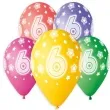 balony 6 urodziny 13 gemar 5 szt