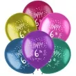 balony 6 urodziny happy 6th folat 13 6 szt