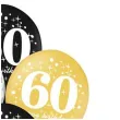 balony 60 urodziny czarno zlote partypal 12 6 szt