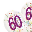 balony 60 urodziny z konfetti transparentne amscan 11 6 szt