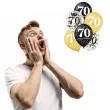 balony 70 urodziny czarno zlote partypal 12 6 szt