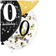 balony 70 urodziny czarno zlote partypal 12 6 szt
