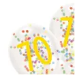 balony 70 urodziny z konfetti transparentne amscan 11 6 szt