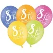 balony 8 my 8th birthday mix 12 strong 50 szt
