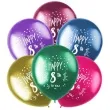 balony 8 urodziny happy 8th folat 13 6 szt