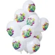 balony 80 urodziny color splash bialy folat 12 12 szt