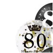 balony 80 urodziny czarno zlote partypal 12 6 szt