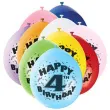balony 9 happy 4th birthday unique pastel mix 10 szt
