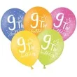 balony 9 my 9th birthday mix 12 strong 50 szt