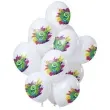 balony 9 urodziny color splash bialy folat 12 12 szt