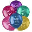 balony 9 urodziny happy 9th folat 13 6 szt