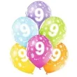 balony 9 urodziny pastel mix belbal 12 6 szt