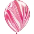 balony agat czerwono bialy pastel qualatex 11 25 szt