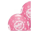 balony baby girl rozowe qualatex 11 6 szt