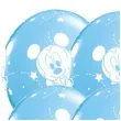 balony baby mickey gwiazdki niebieski metalik qualatex 12 6 szt