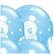 balony baby mickey gwiazdki niebieski metalik qualatex 12 6 szt