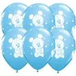 balony baby mickey gwiazdki niebieski metalik qualatex 12 6 szt