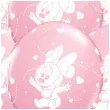 balony baby minnie serduszka rozowy metalik qualatex 12 6 szt