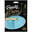 balony beauty and charm makaronowe niebieski godan 24 2 szt