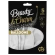 balony beauty and charm pastelowe bialy godan 18 5 szt