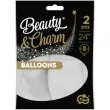 balony beauty and charm pastelowe bialy godan 24 2 szt