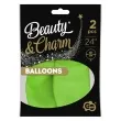 balony beauty and charm pastelowe pistacjowy godan 24 2 szt
