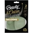 balony beauty and charm pastelowe szaro zielone godan 24 2 szt