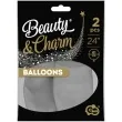 balony beauty and charm pastelowe szary godan 24 2 szt