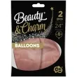 balony beauty and charm platynowe rozowe zloto godan 24 2 szt