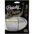 balony beauty and charm platynowe srebrne godan 24 2 szt