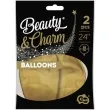 balony beauty and charm platynowe zlote jasne godan 24 2 szt
