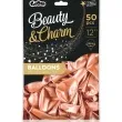 balony beauty and charm rozowo zloty metalik godan 12 50 szt