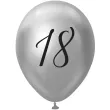 balony beauty charm liczba 18 srebrny godan 12 5 szt