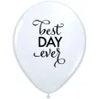 balony best day ever biale qualatex 11 25 szt