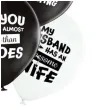 balony best husband ever bialo czarne belbal 12 6 szt