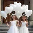 balony biale serca dekoracja na pierwsza komunie swieta wesele slub chrzest 50 szt