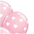 balony biale serca rozowy qualatex 11 6 szt