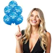 balony birthday boy niebieskie qualatex 12 6 szt