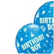 balony birthday boy niebieskie qualatex 12 6 szt