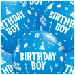 balony birthday boy niebieskie qualatex 12 6 szt