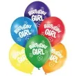 balony birthday girl pastel mix belbal 10 6 szt
