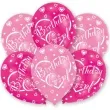 balony birthday girl rozowe 11 amscan 6 szt