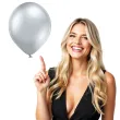 balony blyszczace srebrne belbal 12 100 szt