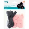 balony boy or girl rozowe konfetti czarny godan 12 4 szt