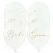 balony bride groom pastel biale 12 strong 6 szt