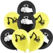 balony budowa koparki zolto czarny pastel procos 11 8 szt